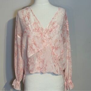 AllSaints Penny Masala Top in Soft Pink